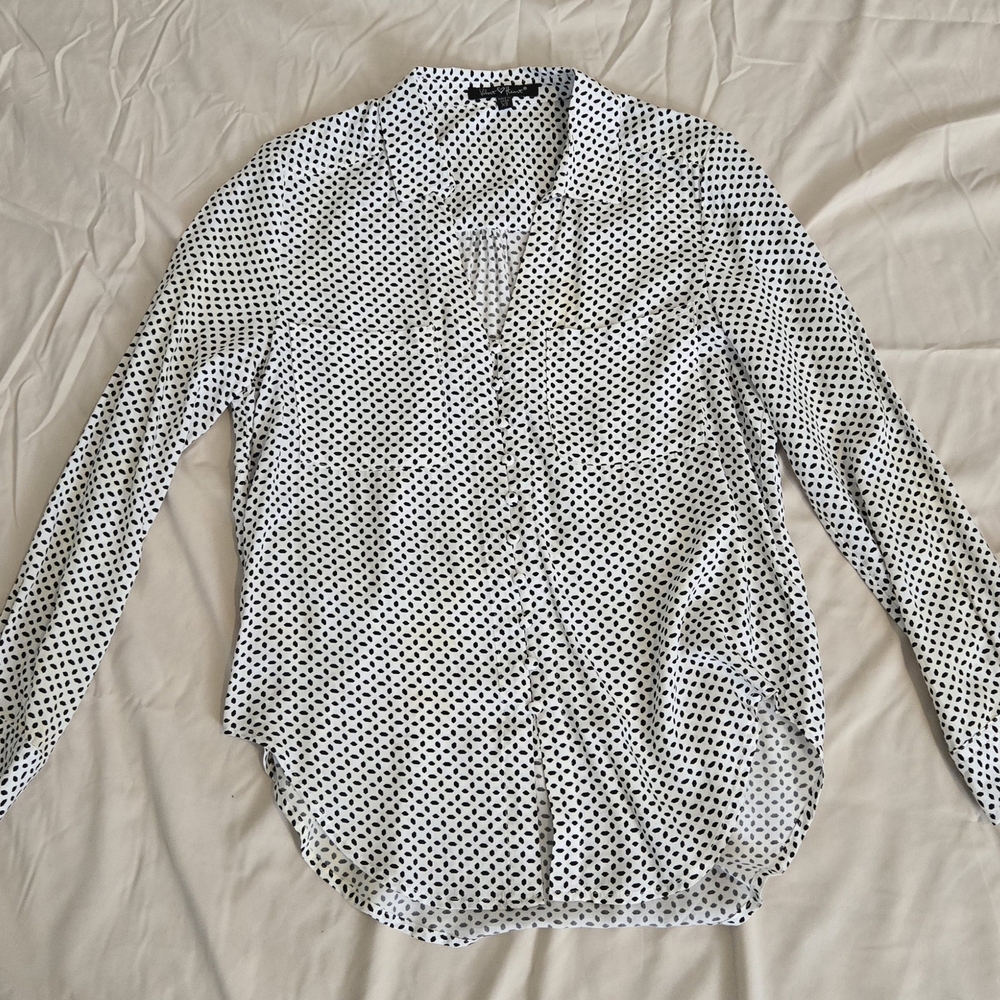 Velvet Heart Black and White Dotted Shirt